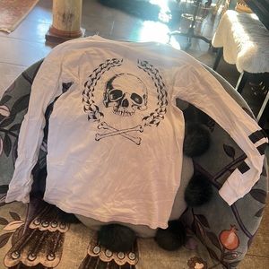 Lauren Moshi kids skull long sleeve t-shirt! size 10!